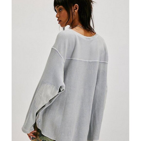 Free People FP One Blake Thermal Oversized Long Sleeve Tunic Top XS - Picture 3 of 3